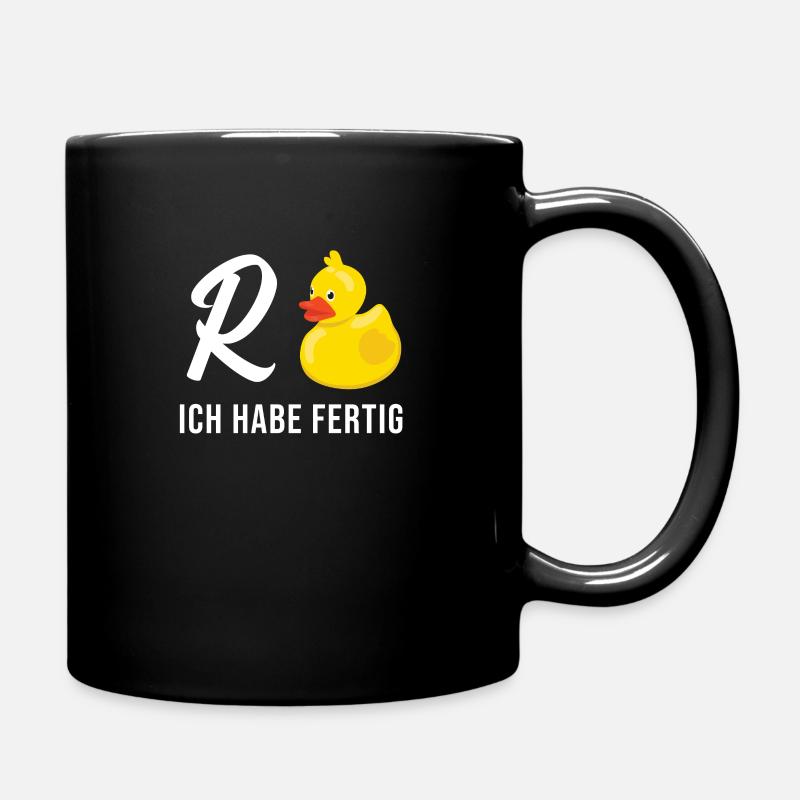 Rente Ente Rentner Geschenk Abschied Ruhestand - Tasse einfarbig - Schwarz