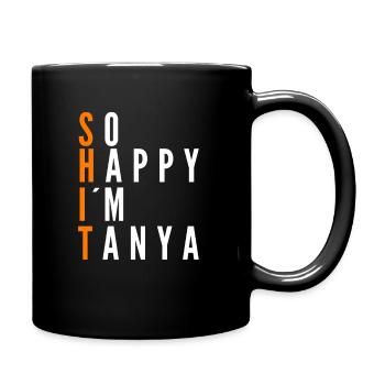 Tellement heureux que je suis Tanya Nom Drôle Disant - Mug uni - noir - Droite