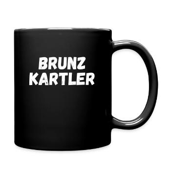 Brunzkartler Kartenspiel Schafkopf Bierkopf Watten - Tasse einfarbig - Schwarz - Rechts