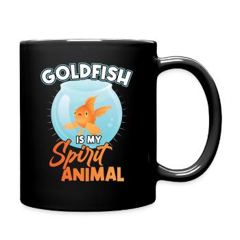 Le poisson rouge est mon animal spirituel - Mug uni - noir - Droite