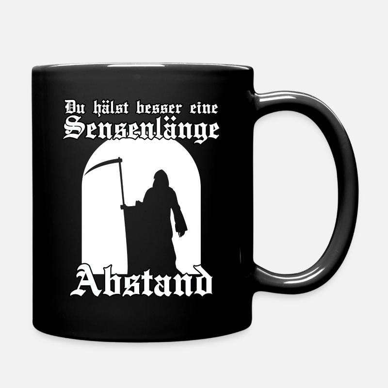 Sensenmann Kostüm Zynisch Makaber Misanthropen - Tasse einfarbig - Schwarz