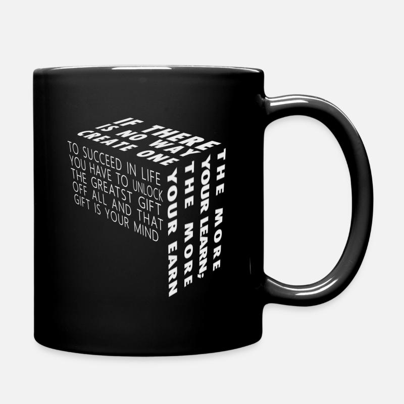 plus vous apprenez, plus vous gagnez - Mug uni - noir