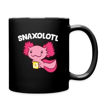 Axolotl Lover Snaxolotl Kawaii Axolotl Essen - Tasse einfarbig - Schwarz - Rechts