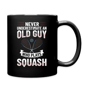 Squash Sport Game Ball Racket Court Joueur - Mug uni - noir - Droite