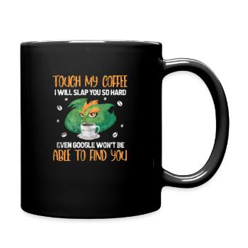 Drache Kaffee Drachen Koffein Dragon Geschenk - Tasse einfarbig - Schwarz - Rechts