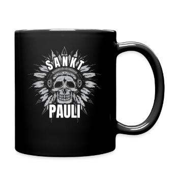 St Pauli. St pauli fan. Paulianer Hamburger fan - Full Colour Mug - black - Right
