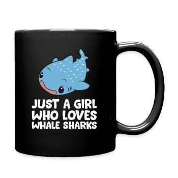 Juste une fille qui aime les requins-baleines - Mug uni - noir - Droite