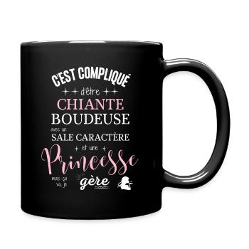 Humour femme caractère chiante chieuse boudeuse - Mug uni - noir - Droite