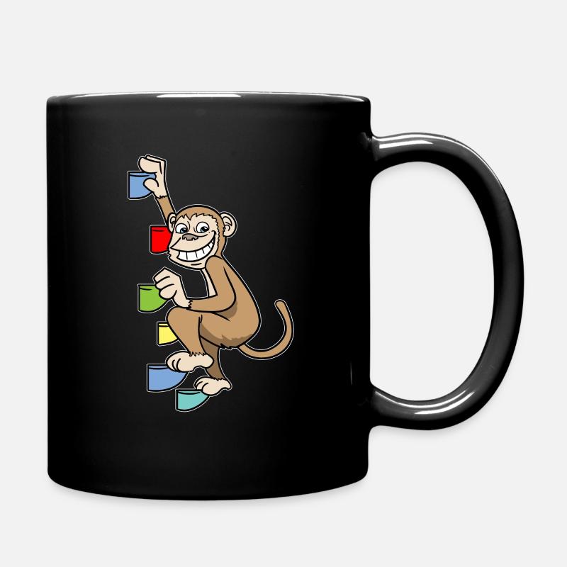 Affe Chimpanse Bouldern Klettern Boulderer - Tasse einfarbig - Schwarz