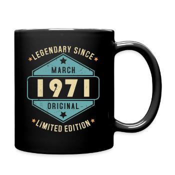 Mars 1971 Vintage Retro Anniversaire - Mug uni - noir - Droite