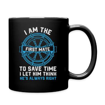 première voile de compagnon Conception pour une voile ou un bateau - Mug uni - noir - Droite