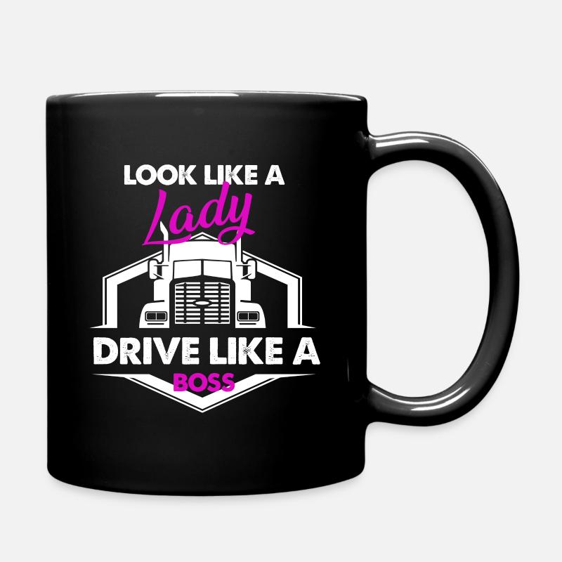 Ressemblez à une dame conduisez comme un patron - Mug uni - noir