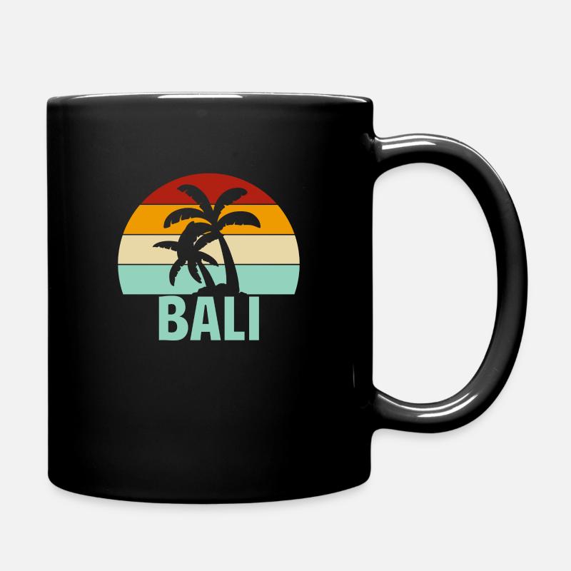 Bali Retro Palme - Tasse einfarbig - Schwarz