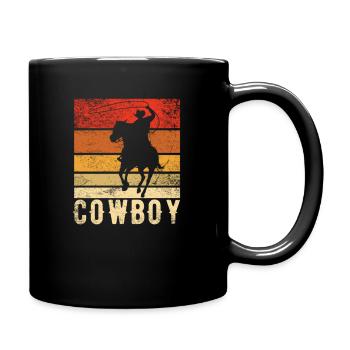 Cowboy - Tasse einfarbig - Schwarz - Rechts