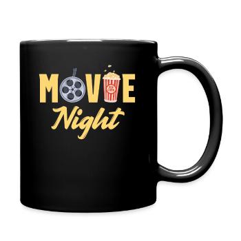 Movie Night Cinema Popcorn Movies - Full Colour Mug - black - Right