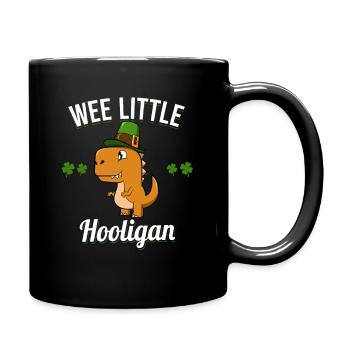 Wee Little Hooligan T-Rex Dinosaur Dino St Patrick - Full Colour Mug - black - Right