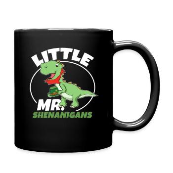 Little Mr Shenanigans Enthusiast Dino Boy St Patri - Tasse einfarbig - Schwarz - Rechts