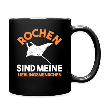 Rochen Mantarochen - Tasse einfarbig - Schwarz - Rechts