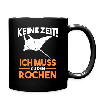 Rochen - Tasse einfarbig - Schwarz - Rechts