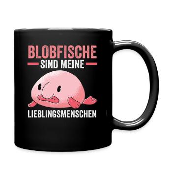 Blobfisch - Tasse einfarbig - Schwarz - Rechts