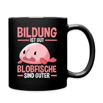 Blobfisch - Tasse einfarbig - Schwarz - Rechts