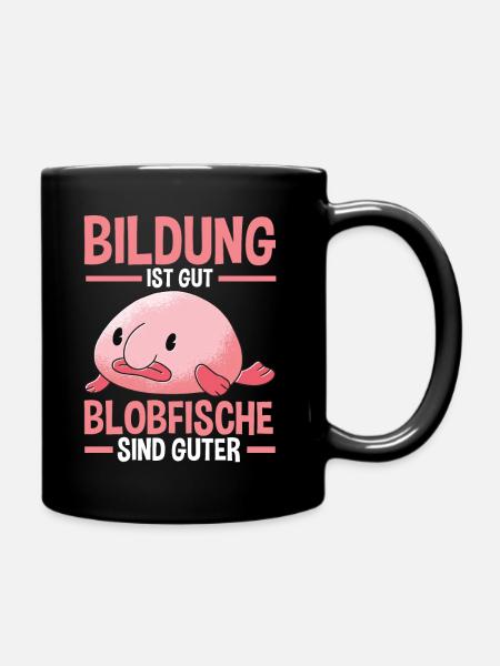 Blobfisch - Tasse einfarbig - Schwarz