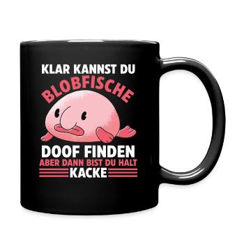 Blobfisch - Tasse einfarbig - Schwarz - Rechts