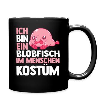 Blobfisch - Tasse einfarbig - Schwarz - Rechts