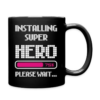 INSTALLS SUPER HERO - Full Colour Mug - black - Right