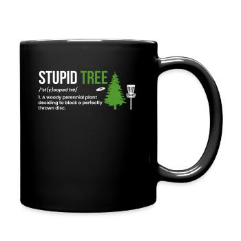 Stupid Tree Definition Gift Disc Golf Player - Full Colour Mug - black - Right