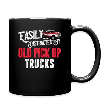 Facilement distrait par les vieilles camionnettes classiques - Mug uni - noir - Droite