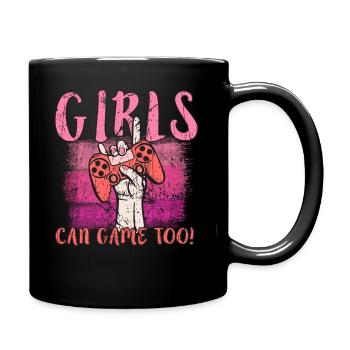 Gaming Girls peut jouer trop Gamer Girl - Mug uni - noir - Droite