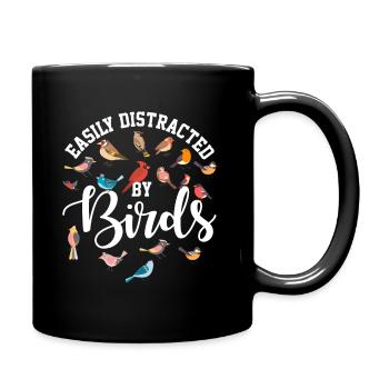 Bird Ornithology Birdwatcher Gift - Full Colour Mug - black - Right