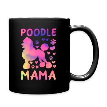Pudel Mama Pudel Mama Pudel Liebhaber - Tasse einfarbig - Schwarz - Rechts