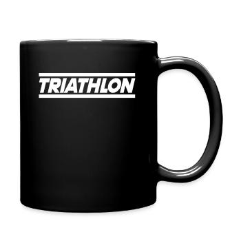 Triathlon - Tasse einfarbig - Schwarz - Rechts
