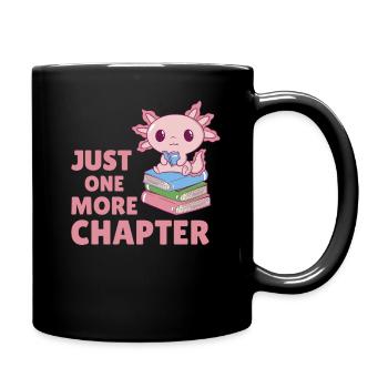 Just one more chapter süßes Axolotl mit Bücher - Tasse einfarbig - Schwarz - Rechts