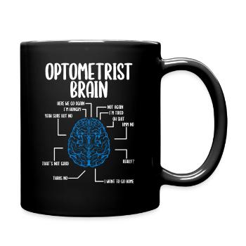 Optician Brain Opthalmology Eye Whisperer Eyeglass - Tasse einfarbig - Schwarz - Rechts