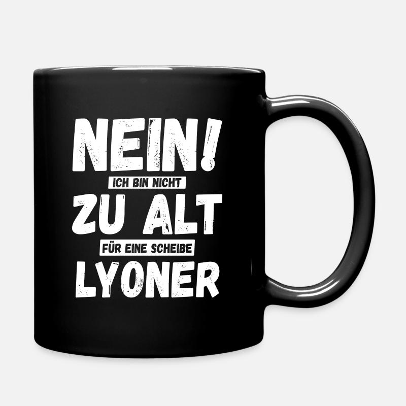 Never too old for Lyoner Petersilie Metzger - Tasse einfarbig - Schwarz