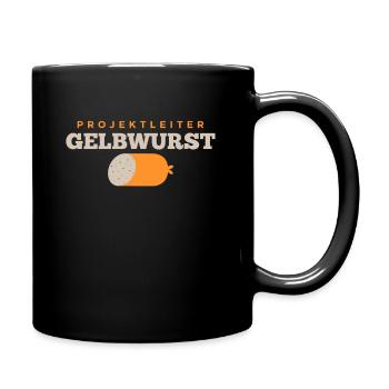 Projektleiter Gelbwurst Petersilie Metzgerei - Tasse einfarbig - Schwarz - Rechts