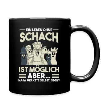 Schach - Tasse einfarbig - Schwarz - Rechts