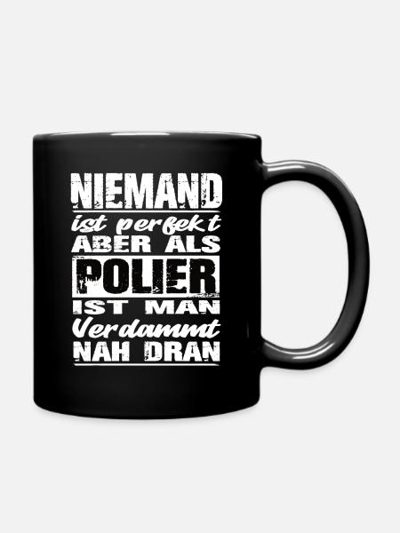 Polier - Tasse einfarbig - Schwarz