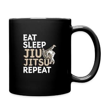 Jiu-Jitsu - Tasse einfarbig - Schwarz - Rechts