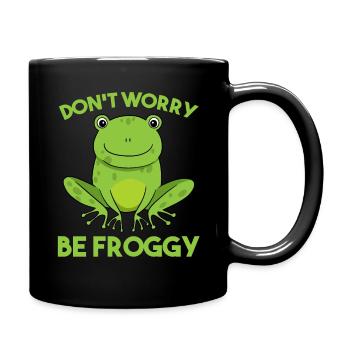 Frosch - Tasse einfarbig - Schwarz - Rechts