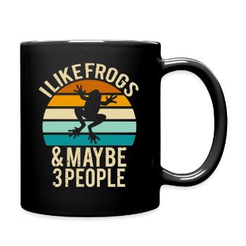 Frosch - Tasse einfarbig - Schwarz - Rechts