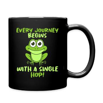 Frosch - Tasse einfarbig - Schwarz - Rechts