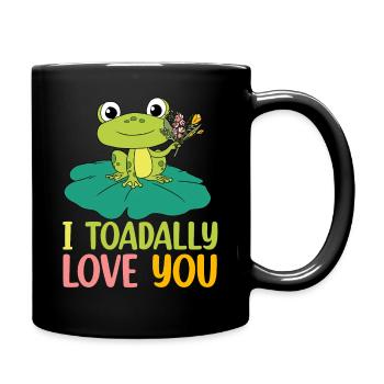 Frosch - Tasse einfarbig - Schwarz - Rechts