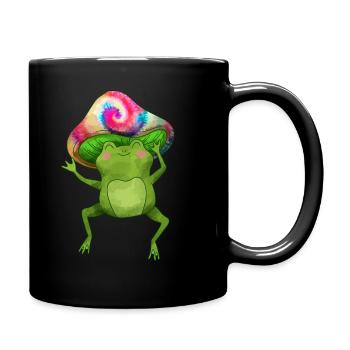 Frosch - Tasse einfarbig - Schwarz - Rechts