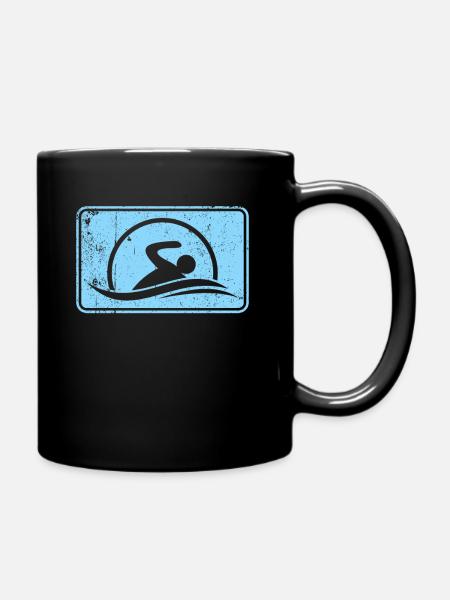 Logo du nageur nageur - Mug uni - noir