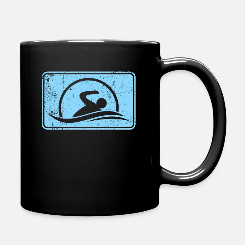 Logo du nageur nageur - Mug uni - noir