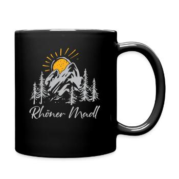 Rhöner Madl - Region Rhön Gebirge - Tasse einfarbig - Schwarz - Rechts